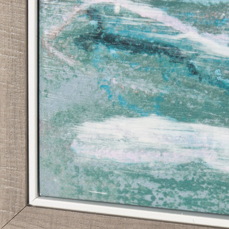 Sunshine Glare on The Waves I by Mercana Studio a Hand Embellished Textured Framed Canvas by Mercana at Eve Furniture