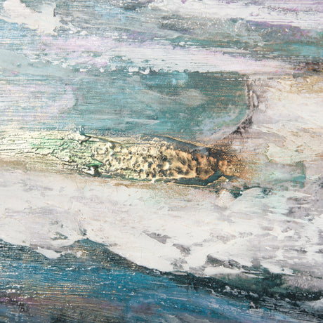 Sunshine Glare on The Waves I by Mercana Studio a Hand Embellished Textured Framed Canvas by Mercana at Eve Furniture