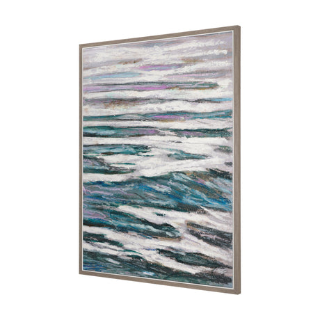 Sunshine Glare on The Waves II by Mercana Studio a Hand Embellished Textured Framed Canvas by Mercana at Eve Furniture