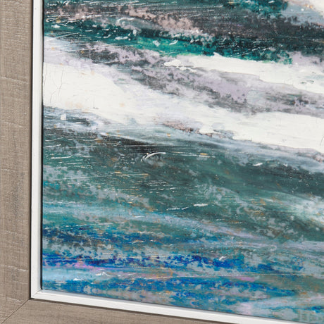 Sunshine Glare on The Waves II by Mercana Studio a Hand Embellished Textured Framed Canvas by Mercana at Eve Furniture