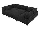 Supreme Black 6-Piece Modular Sectional by New Era Innovations at Eve Furniture