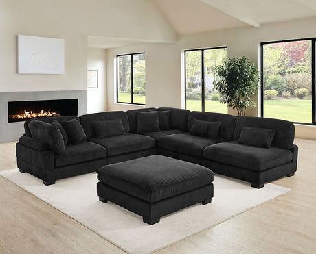 Supreme Black 6-Piece Modular Sectional by New Era Innovations at Eve Furniture