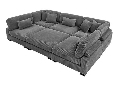 Supreme Grey 6-Piece Modular Sectional by New Era Innovations at Eve Furniture