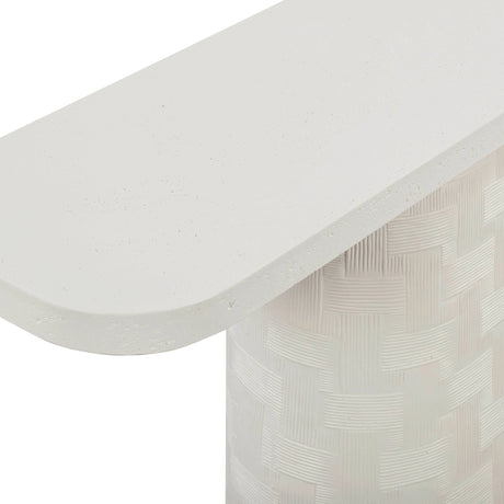 Suraya 55" Indoor/Outdoor Concrete Console Table by TOV Furniture at Eve Furniture