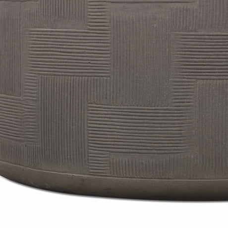 Suraya 55" Indoor/Outdoor Concrete Rounded Coffee Table by TOV Furniture at Eve Furniture