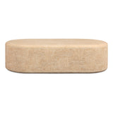 Suraya 55" Indoor/Outdoor Concrete Rounded Coffee Table by TOV Furniture at Eve Furniture