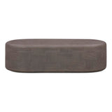 Suraya 55" Indoor/Outdoor Concrete Rounded Coffee Table by TOV Furniture at Eve Furniture