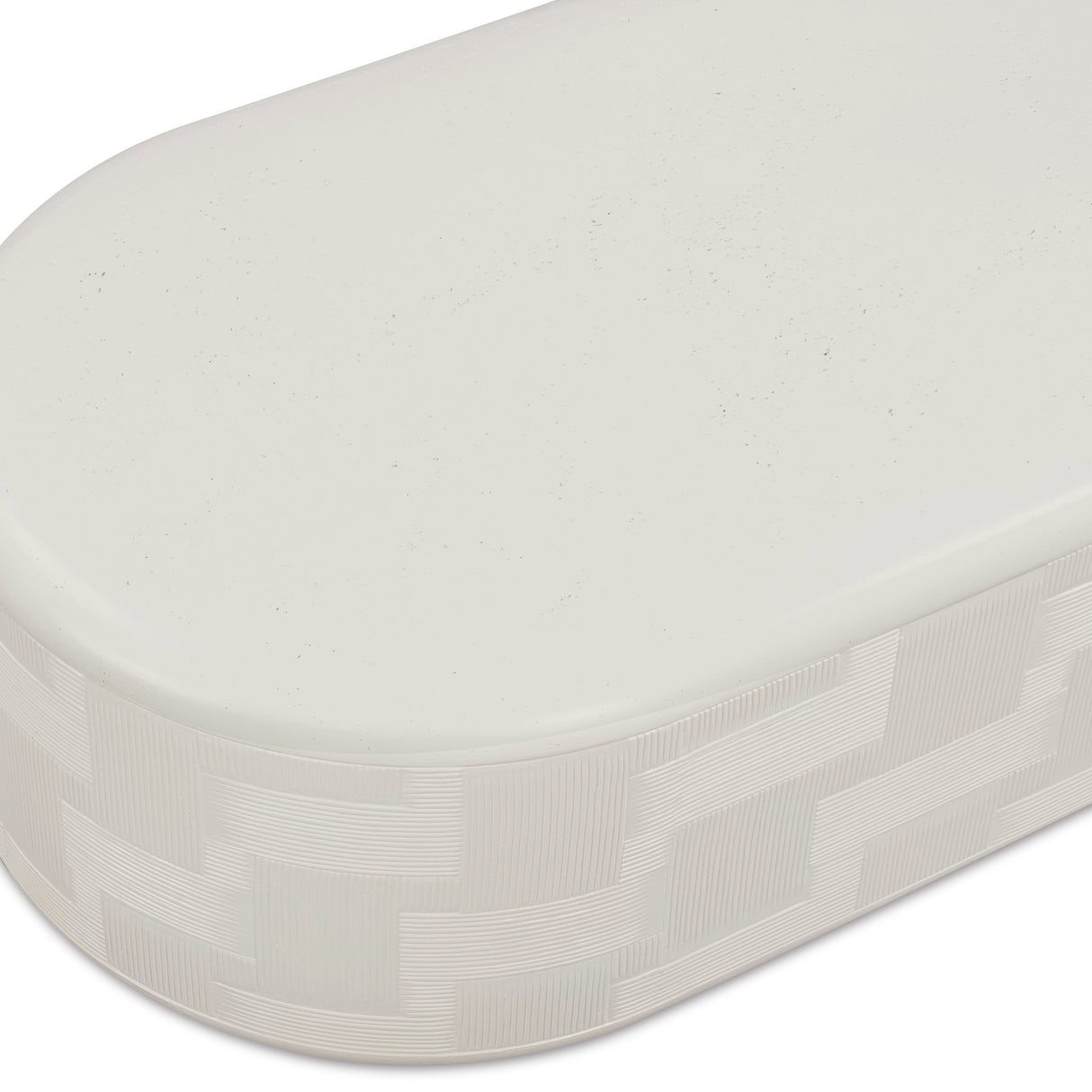 Suraya 55" Indoor/Outdoor Concrete Rounded Coffee Table by TOV Furniture at Eve Furniture