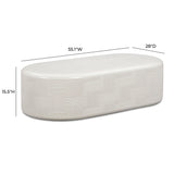 Suraya 55" Indoor/Outdoor Concrete Rounded Coffee Table by TOV Furniture at Eve Furniture