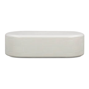 Suraya 55" Indoor/Outdoor Concrete Rounded Coffee Table by TOV Furniture at Eve Furniture