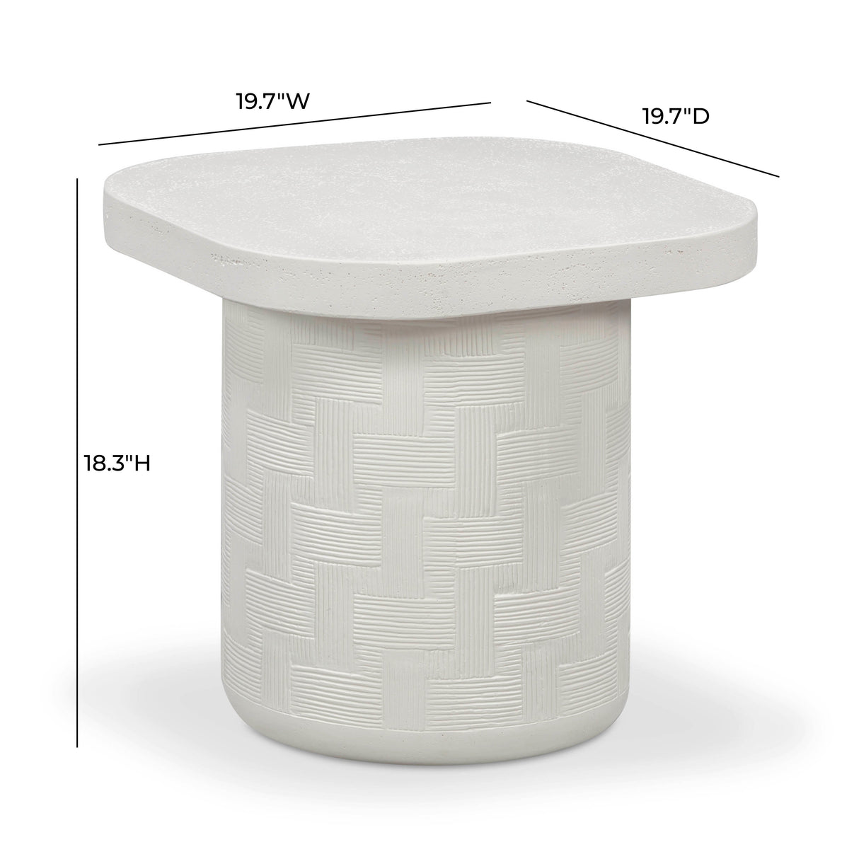 Suraya Indoor/Outdoor Concrete Side Table by TOV Furniture at Eve Furniture