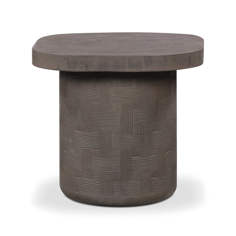 Suraya Indoor/Outdoor Concrete Side Table by TOV Furniture at Eve Furniture