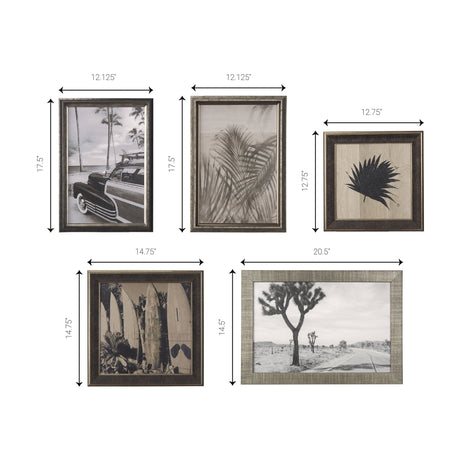 Surf Fence by Mercana Studio a Hand Embellished Textured Framed Art Print by Mercana at Eve Furniture