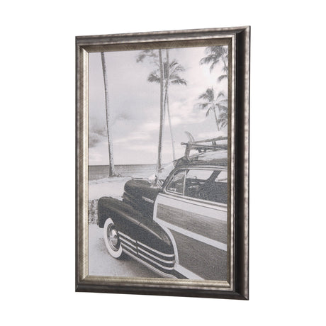 Surf Fence by Mercana Studio a Hand Embellished Textured Framed Art Print by Mercana at Eve Furniture