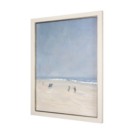 Surfers and The Sea I by Mercana Studio a Hand Embellished Textured Framed Art Print by Mercana at Eve Furniture