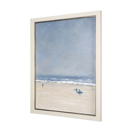 Surfers and The Sea II by Mercana Studio a Hand Embellished Textured Framed Art Print by Mercana at Eve Furniture
