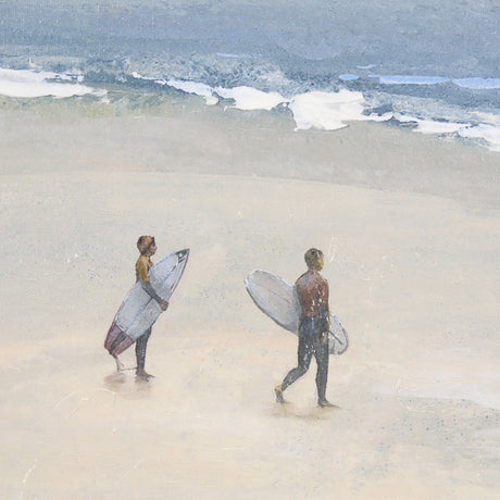 Surfers and The Sea II by Mercana Studio a Hand Embellished Textured Framed Art Print by Mercana at Eve Furniture