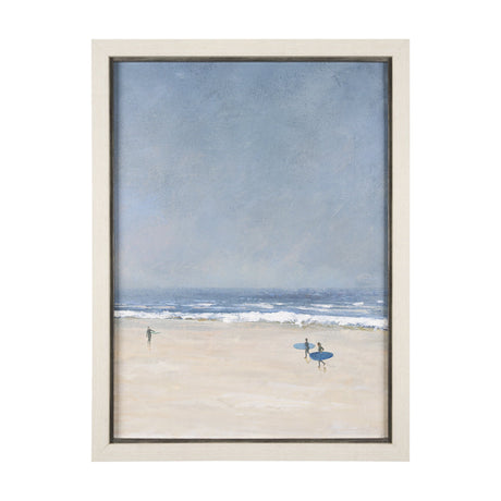 Surfers and The Sea II by Mercana Studio a Hand Embellished Textured Framed Art Print by Mercana at Eve Furniture