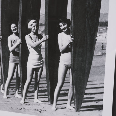 Surfin' Gals by The Chelsea Collection Hand Embellished Textured Framed Art Photo Matted under Glass by Mercana at Eve Furniture