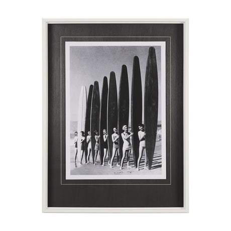 Surfin' Gals by The Chelsea Collection Hand Embellished Textured Framed Art Photo Matted under Glass by Mercana at Eve Furniture