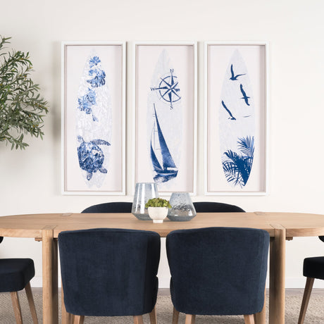 Surfs Up 1 by Mercana Studio a Hand Embelished Textured Framed Art Print by Mercana at Eve Furniture