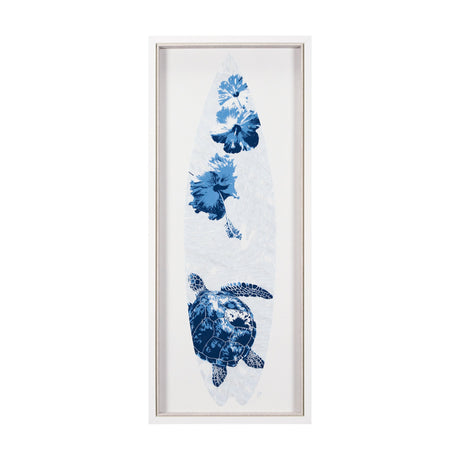 Surfs Up 1 by Mercana Studio a Hand Embelished Textured Framed Art Print by Mercana at Eve Furniture