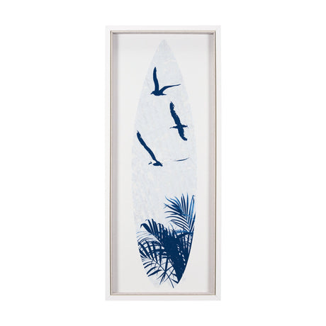 Surfs Up 3 by Mercana Studio a Hand Embelished Textured Framed Art Print by Mercana at Eve Furniture