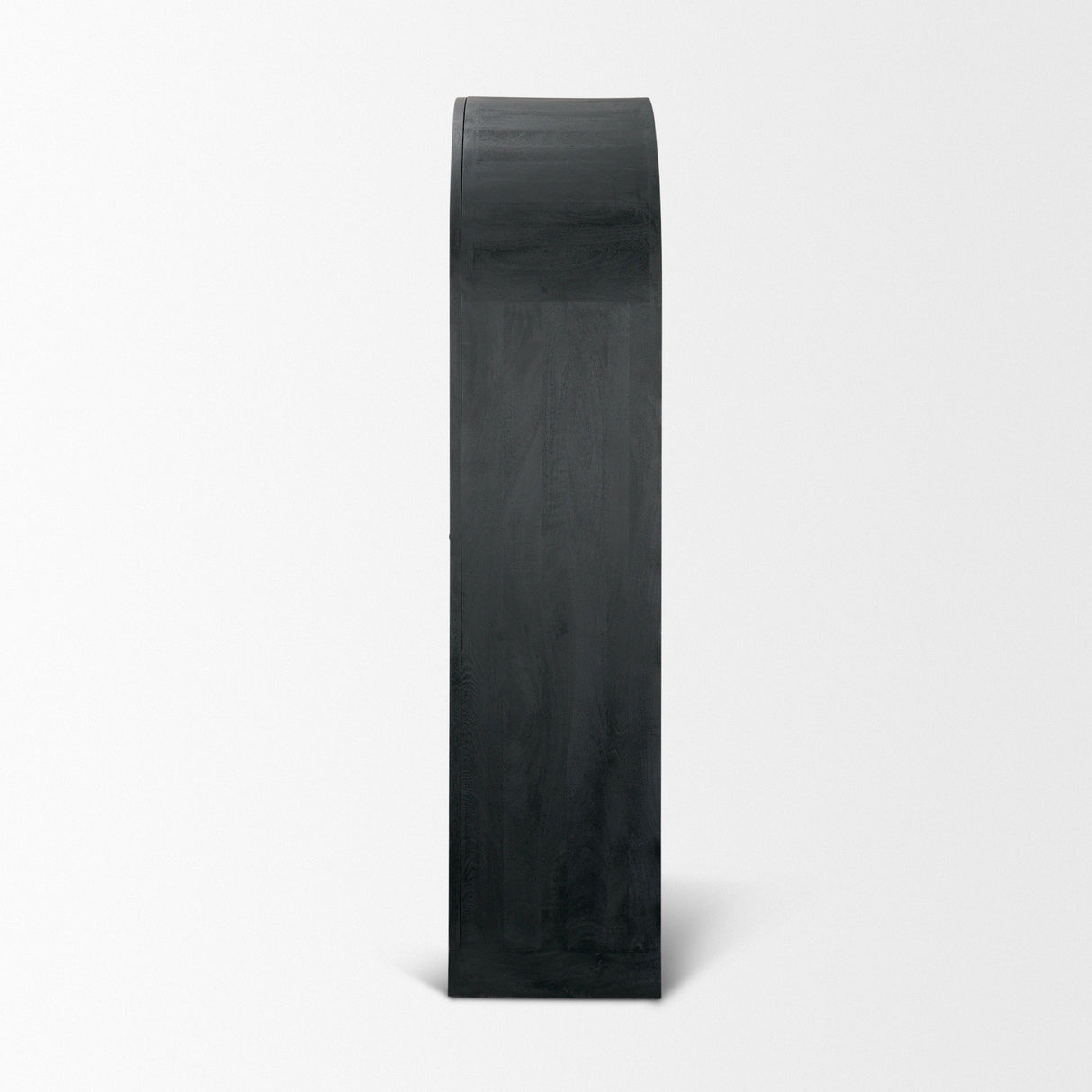 Suri Black Wood W/Glass Doors Arched Curio Cabinet by Mercana at Eve Furniture