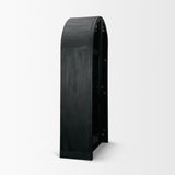 Suri Black Wood W/Glass Doors Arched Curio Cabinet by Mercana at Eve Furniture