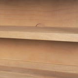 Suri Light Brown Wood w/ Glass Doors Sideboard by Mercana at Eve Furniture