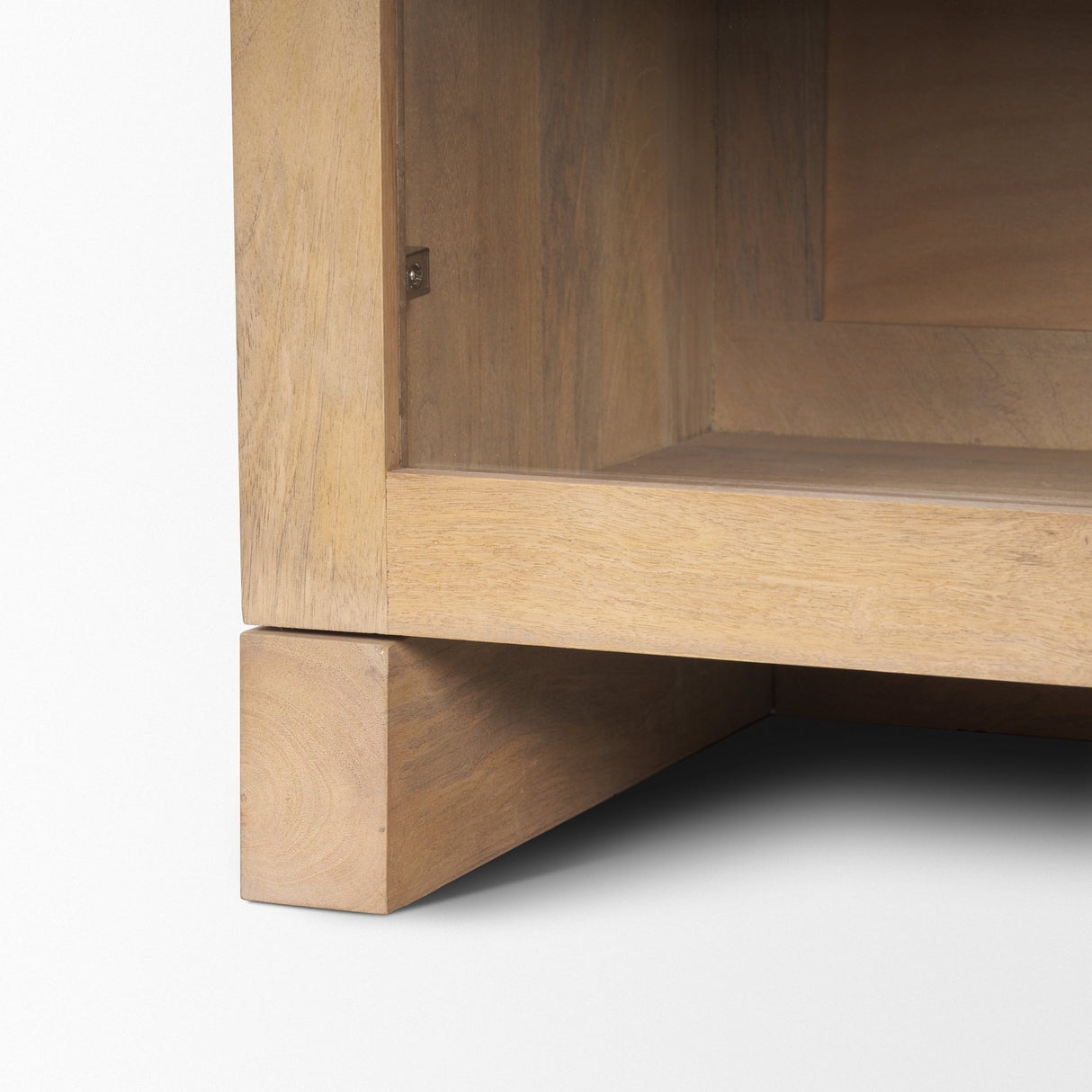 Suri Light Brown Wood w/ Glass Doors Sideboard by Mercana at Eve Furniture