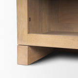 Suri Light Brown Wood w/ Glass Doors Sideboard by Mercana at Eve Furniture