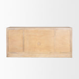 Suri Light Brown Wood w/ Glass Doors Sideboard by Mercana at Eve Furniture