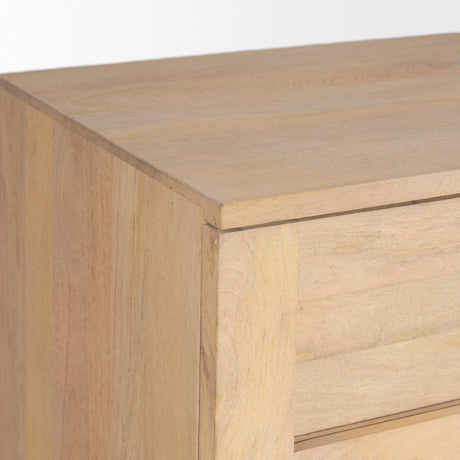 Suri Light Brown Wood w/ Glass Doors Sideboard by Mercana at Eve Furniture