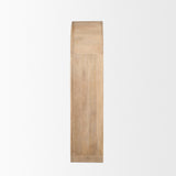 Suri Light Brown Wood W/Glass Doors Arched Curio Cabinet by Mercana at Eve Furniture