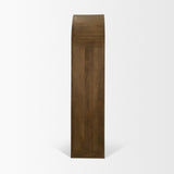 Suri Mid Brown Wood W/Glass Doors Arched Curio Cabinet by Mercana at Eve Furniture