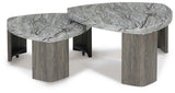 Surmour Gray/Brown Coffee Table and End Table by Ashley at Eve Furniture