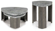 Surmour Gray/Brown Coffee Table and End Table by Ashley at Eve Furniture
