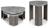 Surmour Gray/Brown Coffee Table and End Table by Ashley at Eve Furniture