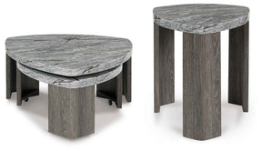 Surmour Gray/Brown Coffee Table and End Table by Ashley at Eve Furniture