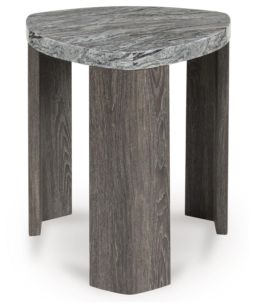 Surmour Gray/Brown End Table by Ashley at Eve Furniture