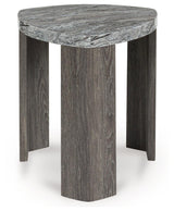 Surmour Gray/Brown End Table by Ashley at Eve Furniture