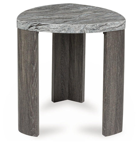 Surmour Gray/Brown End Table by Ashley at Eve Furniture