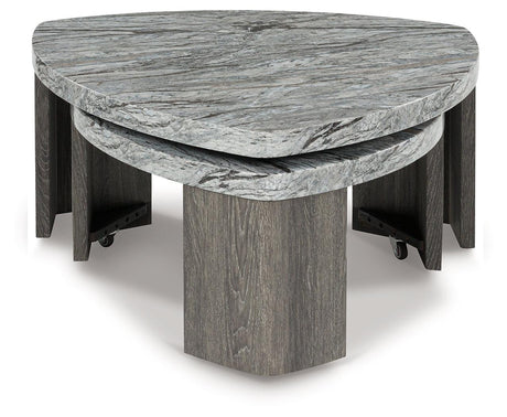Surmour Gray/Brown Stacked Coffee Table by Ashley at Eve Furniture