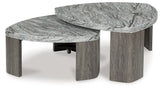 Surmour Gray/Brown Stacked Coffee Table by Ashley at Eve Furniture