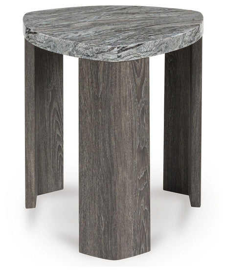 Surmour Gray/Brown End Table by Ashley at Eve Furniture