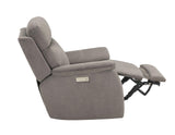 Surrey Taupe Vegan Leather Power Recliner by Steve Silver at Eve Furniture