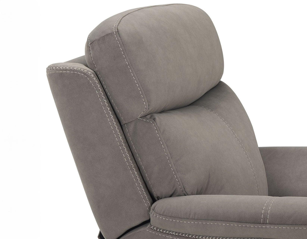Surrey Taupe Vegan Leather Power Recliner by Steve Silver at Eve Furniture
