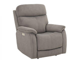 Surrey Taupe Vegan Leather Power Recliner by Steve Silver at Eve Furniture