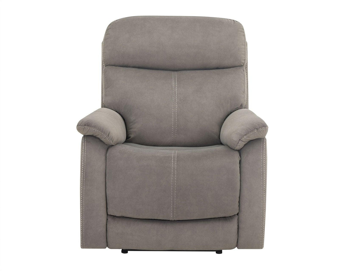 Surrey Taupe Vegan Leather Power Recliner by Steve Silver at Eve Furniture